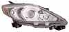 HEAD LAMP RH HALOGEN BLACK BEZEL CAPA REPLACEMENT FOR MAZDA MAZDA 5 2008 PARTSLINK NUMBER  MA2519128C