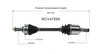 C V AXLE LH V6 3.0L MT REPLACEMENT FOR MAZDA MAZDA 6 2008 PARTSLINK NUMBER  NCV47580