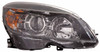 HEAD LAMP RH HALOGEN BLACK HOUSING HQ REPLACEMENT FOR MERCEDES C230 2008 PARTSLINK NUMBER  MB2503185