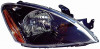 HEAD LAMP RH BLACK BEZEL FOR RALLIART MODEL HQ REPLACEMENT FOR MITSUBISHI LANCER 2005 PARTSLINK NUMBER MI2503135