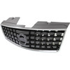 GRILLE PAINTED DARK SILVER/BLACK W/CHROME FRAME 2.0L REPLACEMENT FOR NISSAN SENTRA 2008 PARTSLINK NUMBER  NI1200248