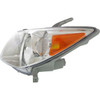HEAD LAMP LH CHROME HOUSING CAPA REPLACEMENT FOR PONTIAC VIBE 2008 PARTSLINK NUMBER  GM2502249C