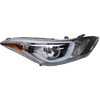 HEAD LAMP RH LED PROJECTOR TYPE USA BUILT CAPA   REPLACEMENT FOR HYUNDAI ELANTRA SEDAN 2015 PARTSLINK NUMBER  HY2503186C