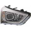 HEAD LAMP RH HALOGEN SPORTS BLACK BEZEL CAPA  REPLACEMENT FOR HYUNDAI SANTA FE SPORTS 2015 PARTSLINK NUMBER  HY2503169C