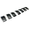 GRILLE MATTE BLACK W/CHROME MOULDING 7 PIECES SET  REPLACEMENT FOR JEEP CHEROKEE 2015 PARTSLINK NUMBER  CH1200375