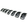 GRILLE MATTE BLACK W/CHROME MOULDING 7 PIECES SET  REPLACEMENT FOR JEEP CHEROKEE 2015 PARTSLINK NUMBER  CH1200375