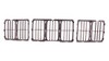 GRILLE MATTE-BLACK LOUVERED STYLE LAREDO/LTD  REPLACEMENT FOR JEEP GRAND CHEROKEE 2015 PARTSLINK NUMBER  CH1200369