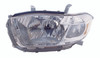 HEAD LAMP LH JAPAN BUILT BASE-LTD-SE MODELS CAPA REPLACEMENT FOR TOYOTA HIGHLANDER 2008 PARTSLINK NUMBER  TO2502176C