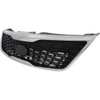 GRILLE PAINTED BLACK W/CHROME MOULDING  REPLACEMENT FOR KIA SORENTO 2015 PARTSLINK NUMBER  KI1200155