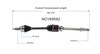 CV AXLE ASSEMBLY RH V6 FWD   REPLACEMENT FOR LEXUS ES350 2015 PARTSLINK NUMBER  NCV69582