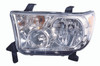 HEAD LAMP LH TUNDRA W/O LEVEL HQ REPLACEMENT FOR TOYOTA TUNDRA PICKUP 2008 PARTSLINK NUMBER  TO2502171