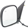 DOOR MIRROR LH POWER HTD TEXTURED FLAT GLASS REPLACEMENT FOR GMC VAN GMC SAVANA 2000 PARTSLINK NUMBER  GM1320228