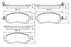 BRAKE PADS SET FR CERAMIC  REPLACEMENT FOR NISSAN ALTIMA COUPE 2015 PARTSLINK NUMBER D1650