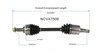 C V AXLE LH V6/4CYL 80-3925 REPLACEMENT FOR  MAZDA 626 2000 PARTSLINK NUMBER  NCV47509