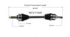 C V AXLE LH 4CYL 2.0L SOHC DOHC REPLACEMENT FOR MERCURY TRACER 2000 PARTSLINK NUMBER  NCV11545