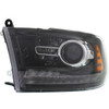 HEAD LAMP LH HALOGEN PROJECTOR BLACK BEZEL  REPLACEMENT FOR RAM PICKUP RAM 2500 2015 PARTSLINK NUMBER  CH2502245U