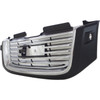 GRILLE CHROME/BLACK W/BLACK FRAME W/H/L WASHER HOLE REPLACEMENT FOR GMC ENVOY 2002 PARTSLINK NUMBER  GM1200605
