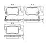 BRAKE PADS SET RR CERAMIC   REPLACEMENT FOR HONDA CIVIC HATCHBACK 2013 PARTSLINK NUMBER  D537