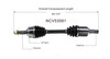 C V AXLE LH V6 3.5L REPLACEMENT FOR NISSAN ALTIMA 2002 PARTSLINK NUMBER  NCV53581