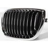 GRILLE LH CHROME.BLACK REPLACEMENT FOR BMW 3 SERIES SEDAN EXCULDE 330E AND 340I 2003 PARTSLINK NUMBER  BM1200128