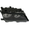 HEAD LAMP RH HALOGEN BLACK HQ REPLACEMENT FOR BMW 3 SERIES WAGON 2003 PARTSLINK NUMBER  BM2503122