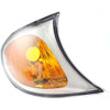 SIDE MARKER LAMP RH AMBER W/CHROME BEZEL HQ REPLACEMENT FOR BMW 3 SERIES WAGON 2003 PARTSLINK NUMBER  BM2521110