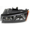 HEAD LAMP LH W/SMOOTH BEZEL W/O CLADDING HQ REPLACEMENT FOR CHEVROLET PICKUP CHEVY SILVERADO-1500, 2500-3500 2003 PARTSLINK NUMBER  GM2502224