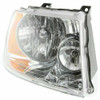 HEAD LAMP RH CHROME W/O OFF ROAD PKG HQ REPLACEMENT FOR FORD EXPEDITION 2003 PARTSLINK NUMBER  FO2503181