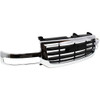 GRILLE CHROME/BLACK REPLACEMENT FOR GMC PICKUP GMC SIERRA-1500 2500 3500 2003 PARTSLINK NUMBER  GM1200475