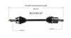 C V AXLE LH V6 80-3241 REPLACEMENT FOR HONDA ACCORD COUPE 2003 PARTSLINK NUMBER  NCV36127
