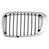 GRILLE LH BLACK W/CHROME TRIM REPLACEMENT FOR BMW 3 SERIES COUPE 2004 PARTSLINK NUMBER BM1200164