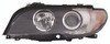 HEAD LAMP LH HALOGEN WHITE TURN SIGNAL HQ REPLACEMENT FOR BMW 3 SERIES COUPE 2004 PARTSLINK NUMBER BM2518112