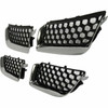 GRILLE MATTE-BLACK W/CHROME MLDG 4 PCS DESIGN  REPLACEMENT FOR DODGE STRATUS SEDAN 2006 PARTSLINK NUMBER  CH1200297