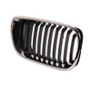 GRILLE RH CHROME/BLACK REPLACEMENT FOR BMW 3 SERIES WAGON 2004 PARTSLINK NUMBER  BM1200127