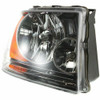 HEAD LAMP RH BLACK BEZELW/OFF ROAD PKG HQ  REPLACEMENT FOR FORD EXPEDITION 2006 PARTSLINK NUMBER  FO2503198