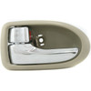 DOOR HANDLE FR LH INNER BEIGE W/CHROME REPLACEMENT FOR MAZDA  MPV 2003 PARTSLINK NUMBER  MA1352106