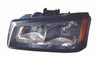 HEAD LAMP LH W/O CLADDING HQ REPLACEMENT FOR CHEVROLET AVALANCHE 2004 PARTSLINK NUMBER GM2502257
