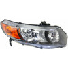 HEAD LAMP RH BLACK HOUSING CAPA REPLACEMENT FOR HONDA CIVIC COUPE 2006 PARTSLINK NUMBER  HO2519111C