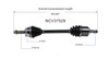 C V AXLE LH AT  REPLACEMENT FOR HYUNDAI ELANTRA 2006 PARTSLINK NUMBER   NCV37529