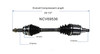 C V AXLE LH FWD BASE XR REPLACEMENT FOR  TOYOTA MATRIX 2003 PARTSLINK NUMBER  NCV69536