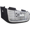 GRILLE CHROME/BLACK W/BLACK FRAME W/H/L WASHER HOLE REPLACEMENT FOR GMC ENVOY  2004 PARTSLINK NUMBER GM1200605