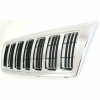 GRILLE CHROME/BLACK LTD REPLACEMENT FOR JEEP GRAND CHEROKEE 2004 PARTSLINK NUMBER CH1200298