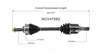 C V AXLE LH V6 3.0L REPLACEMENT FOR MAZDA MAZDA 6 2004 PARTSLINK NUMBER NCV47582