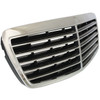 GRILLE CHROME/BLACK W/AVANTGARDE W/O SENSOR (11 MOULDING) REPLACEMENT FOR MERCEDES E500 2004 PARTSLINK NUMBER MB1200141