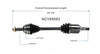 C V AXLE LH FWD S LE CE  REPLACEMENT FOR TOYOTA COROLLA SEDAN 2006 PARTSLINK NUMBER NCV69583