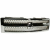 GRILLE CHROME W/CHROME FRAME   REPLACEMENT FOR CHEVROLET PICKUP CHEVY SILVERADO HYBRID 2009 PARTSLINK NUMBER  GM1200655