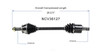 C V AXLE LH V6 80-3241 REPLACEMENT FOR HONDA ACCORD HYBRID 2007 PARTSLINK NUMBER  NCV36127