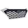 GRILLE PTD BLACK W/SILVER FRAME W/O CAMERA REPLACEMENT FOR HYUNDAI TUCSON 2020 PARTSLINK NUMBER HY1200225