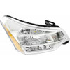 HEAD LAMP RH (BRIGHT CHROME TRIM) EXCLUDE 10-11 SDN SES MODEL CAPA REPLACEMENT FOR  FORD FOCUS 2010 PARTSLINK NUMBER FO2503244C