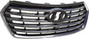 GRILLE BLACK W/SILVER SURROUND W/5CHROME BARS W/CAMERA EXCLUDE SPORT MODEL   REPLACEMENT FOR HYUNDAI SANTA FE XL 2019   PARTSLINK NUMBER  HY1200205